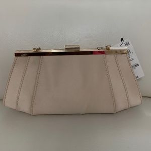 Giani Bernini Satin Clutch In Champagne/Gold